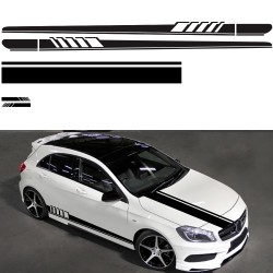 DIY Car Sticker Auto Body Decals Vinyl Side Long Stripe Waterproof Self Adhesive Stickers black