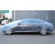 Disposable Car Cover Waterproof Transparent Plastic Dustproof Cover Car Rain Covers White transparent_L