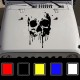 Fashion Car Body DIY Waterproof Bloody Skulls Stylish Decal Stickers Set red