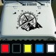 Fashion Car Compass Rose Navigate Offroad Vinyl Sticker Decal Car Auto Decoration white