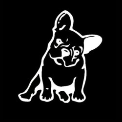 Fashion French Bulldog Dog Car Sticker Car Decoration black