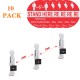 Floor Decals Stand Here Social Distancing Marker Floor Decal For Social Distancing While In Line 10pcs