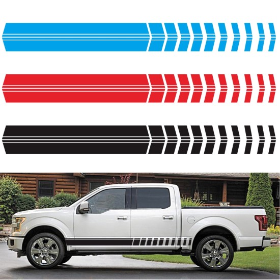 For Pickup Truck Vinyl Decal Sticker Graphics Sport Side Door Stripe Car Sticker  black