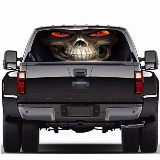 Grim Reaper Rear Window Tint Graphic Decal Wrap Back Pickup Graphics 135*36cm