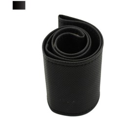 Hand Sewing Steering Wheel Cover Microfiber Leather Sweat-absorbent Breathable Car Steering Wheel Cover black_36cm