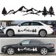 Mountain Tree Forest Graphic Vinyl Art Sticker for RV Decoration Forest Silhouette Decals Camper Vehicle Window Door Decoration white