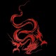 Reflective Dragon Totem Scratching Decals Car Stickers Full Body Car Head Styling Sticker red