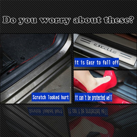 Sedan Hatchback Car Door Sill Scuff Pedal Car Door Plate Car Sticker Protective Accessories