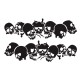 Skulls Bones Pattern Car Truck Vinyl Side Body Graphics Stickers Scratch Decal black