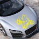 Tattoo Wolf Car Motorcycle Body Stickers Vinyl Car Styling Decal Accessories yellow