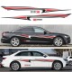 Universal Car Decal Refit Vehicle Waist Line Decal Car Body Decal Car Sticker Black + red