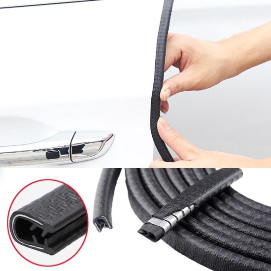 Universal Car Door Edge Scratch Protector 10M Strip Sealing Guard Trim Automobile Door Stickers Blue 10 meters