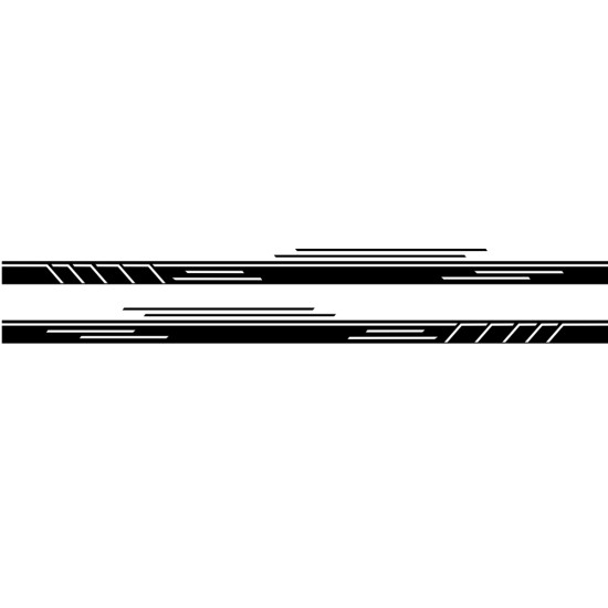 Vinyl Stripes Decal Car Body Side Wrap Black Graphics Waterproof Sticker black