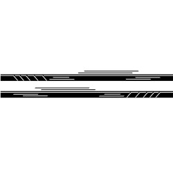 Vinyl Stripes Decal Car Body Side Wrap Black Graphics Waterproof Sticker black