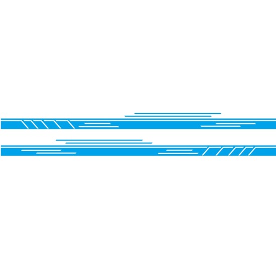 Vinyl Stripes Decal Car Body Side Wrap Black Graphics Waterproof Sticker blue