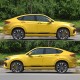 Vinyl Stripes Decal Car Body Side Wrap Black Graphics Waterproof Sticker yellow