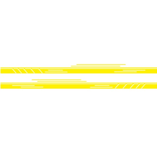 Vinyl Stripes Decal Car Body Side Wrap Black Graphics Waterproof Sticker yellow