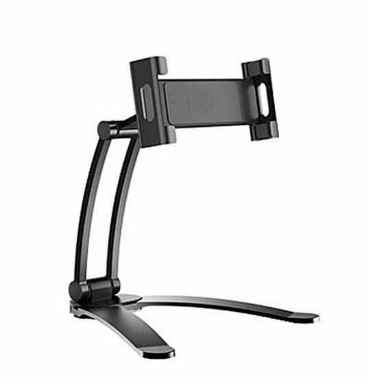 2 in 1 Flexible Lazy Bracket Pull-Up Desktop/Wall Cell Phone Tablet Holder Stand Adjustable Mount black