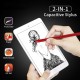 2 in 1 Stylus Pen Capacitive Screen Touch Pencil Drawing Pen for Tablet Android Smartphone black