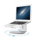 360 Degrees Rotation Aluminum Alloy Laptop Stand Heat Dissipation Notebook Computer Stand Silver