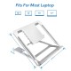 Adjustable Laptop Stand for Desk Portable 6 Steps Height Angle Foldable Computer Stand Cooling Pad Laptop Bracket Silver