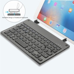 Folding Bluetooth Keyboard with Bracket Mini Portable Controller Universal for Mobile Phone Tablet Notebook Black