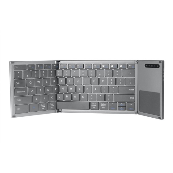 Folding Wireless Bluetooth-compatible  Keyboard 140mah Lithium Battery Compatible For Mediapad M2 10 M2 8 M2 8.0 7 7.0 10.1 Pro Tablet Pc Silver gray