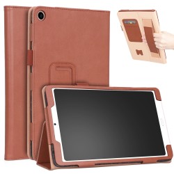 For Xiaomi tablet 4 plus 10.1 Retro Pattern PU Tablet Protective Case with Hand Support Card Slot Bracket Sleep Function brown_Xiaomi tablet 4 plus 10.1