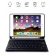 For iPad 10.2 Tablet Touch Keyboard Textured PU Leather Cover Wireless Bluetooth3.0 Connect Overall Protection Stand Function  blue_iPad 10.2 regular version