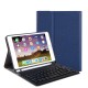 For iPad 10.2 Tablet Touch Keyboard Textured PU Leather Cover Wireless Bluetooth3.0 Connect Overall Protection Stand Function  blue_iPad 10.2 regular version