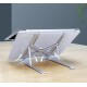 Laptop Stand Portable Adjustable Ventilated Riser Stand for Bed Desk and Sofa Aluminium Holder Ergonomic for Mac Pro/Air/Samsung/Acer/HP/Dell/ASUS  Small gray