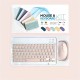 Mini Wireless Bluetooth Keyboard Mouse Set Rechargeable Compatible for Android IOS Windows Pink