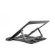 Multi Function Alluminum Alloy Portable Laptop Holder Folding Computer Riser Cooling  Cooling Holder black