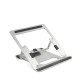 Multi Function Alluminum Alloy Portable Laptop Holder Folding Computer Riser Cooling  Cooling Holder Silver grey