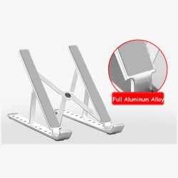 Portable Adjustable Folding Laptop Stand Aluminum Alloy Laptop Desk Computer Table Stand Silver