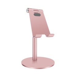 Simple Aluminum Alloy Lifting Adjustment Desktop Lazy Multi-function Mobile Phone Tablet Bracket Stand Rose gold