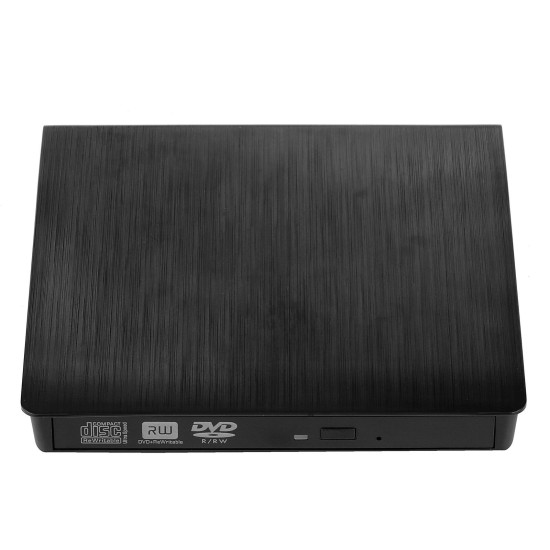 Slim External Usb 3.0 Dvd Rw Cd Writer Optical Drive Burner Reader Player 5gbps Data Transmission for Laptop PC Black