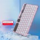 Transparent Wireless Keyboard Bluetooth Mute Lightweight Portable Compatible for Ipad Notebook Tablet Light Grey