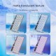 Transparent Wireless Keyboard Bluetooth Mute Lightweight Portable Compatible for Ipad Notebook Tablet Light Pink