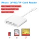 Triple CF SD TF Card Reader Digital Camera Kit Accessories All In 1 OTG Cable Adapter white