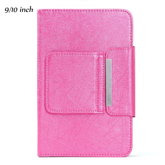 Wireless Bluetooth Keyboard For Tablet PU Leather Case Stand Cover +OTG+pen For Pad 7 8 Inch 9 10 Inch  Pink_9/10 inch