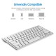 Wireless Gaming Keyboard Computer Game Universal Bluetooth Keyboard for Spanish German Russian French Korean Arabic English white