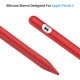 for Apple Pencil 1 Tablet Touch Stylus Pen Protective Cover Portable Soft Silicone Pencil Cap red