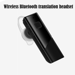 HT20 Smart Voice Translator Wireless Headset Bluetooth5.0 Earphone Multi Languages Instant Real-time Translation black