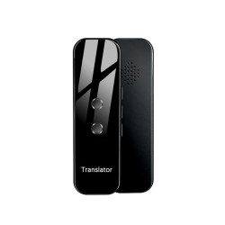 Portable G6 Smart Voice Speech Translator Two-Way Real Time 70 Multi-Language Translation for Learning Travelling Business Meet black