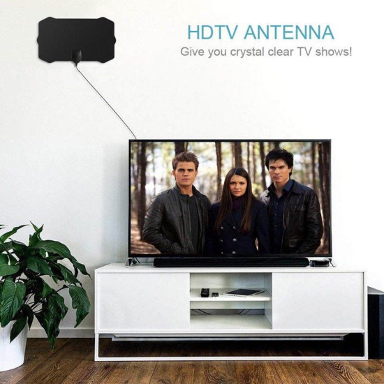 1080P 200 Mile Range Antenna TV Digital HD Skywire 4K Antena Digital Indoor HDTV Black