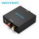 Black Digital Optical Coaxial Audio Converter TV SPDIF to Analog Red White Double Lotus black