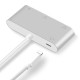 Converter For 8-pin to HDMI VGA AV Jack Audio TV Adapter Cable For iPhone X iPhone 8 7 7 Plus 6 6S For iPad Series Silver