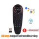 G30 Remote Control 2.4G Wireless Voice Air Mouse 33 Keys IR Learning Gyro Sensing Smart Remote for Game Android TV Box black