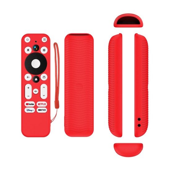 Remote Controller Case Protective Cover for Android TV 4k Uhd Streaming Devic Red